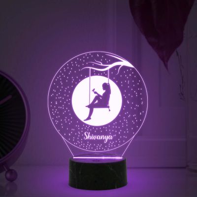 Personalized Night Light with Multicolored Light Customized with Name Gift For Friend